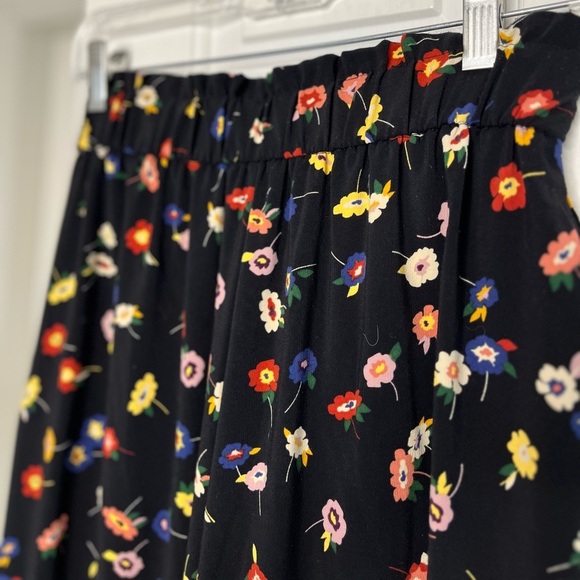 Zara TRF Floral Flowy Wide Leg Culotte Pant XS - Picture 7 of 16